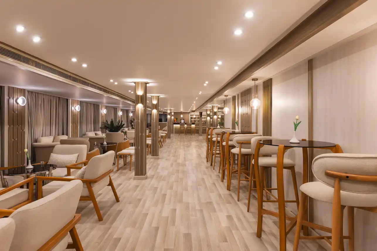 Lounge aboard the MS Alma Nile Cruise Nile cruise